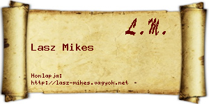 Lasz Mikes névjegykártya